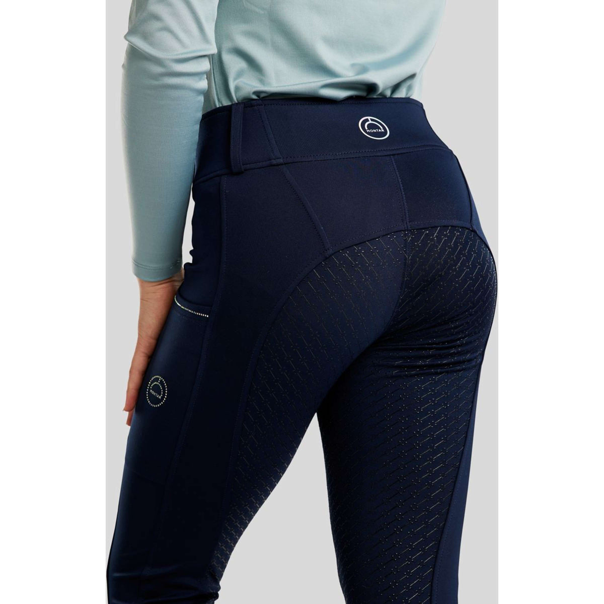 Montar Leggings da Equitazione MoCha Full Grip Navy
