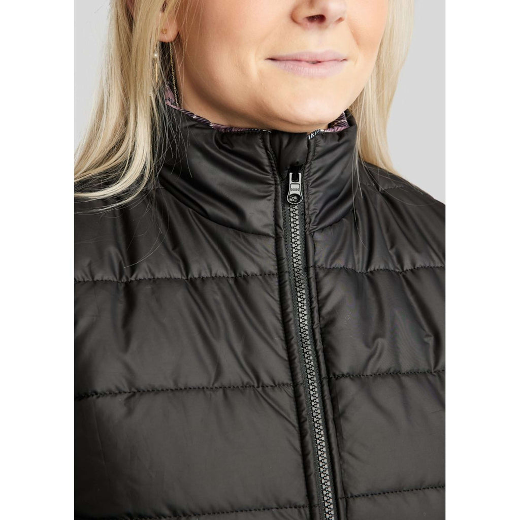 Montar Gilet MoCheri Reversible Black Peony