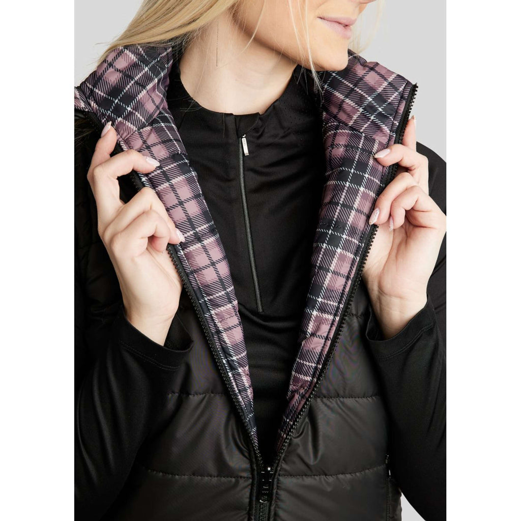 Montar Gilet MoCheri Reversible Black Peony