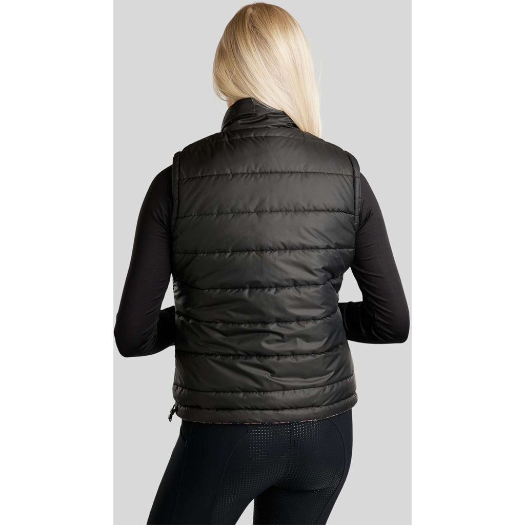 Montar Gilet MoCheri Reversible Black Peony