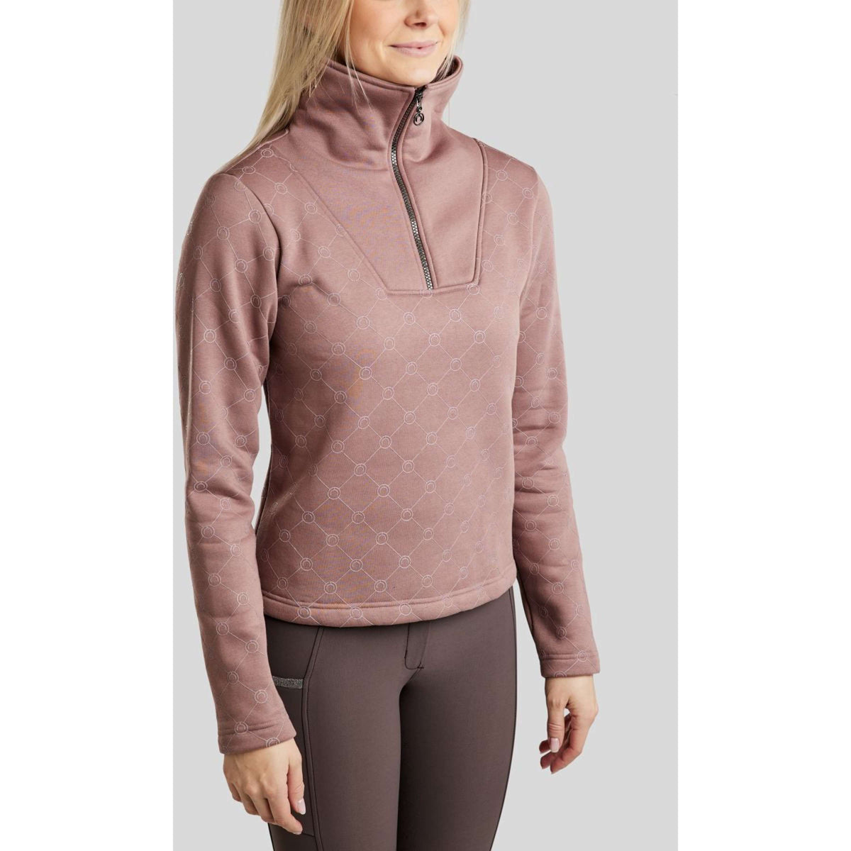Montar Felpa con cappuccio e zip MoLara Dusty Rose