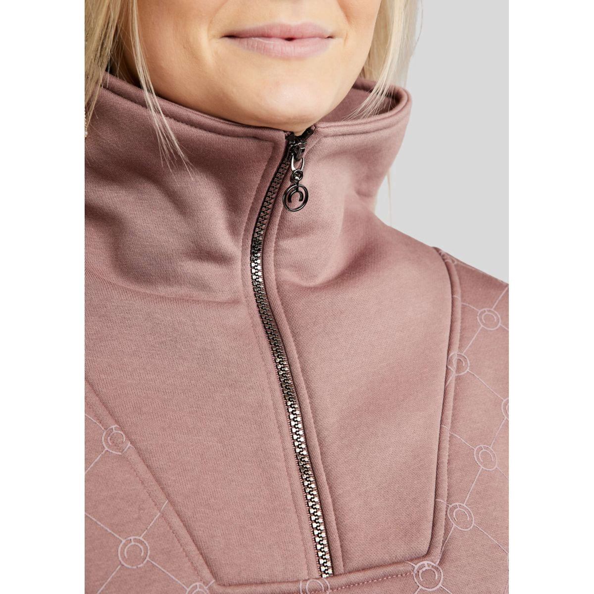 Montar Felpa con cappuccio e zip MoLara Dusty Rose