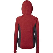 Mountain Horse Felpa con cappuccio e zip Bella Tech Fleece Rosso