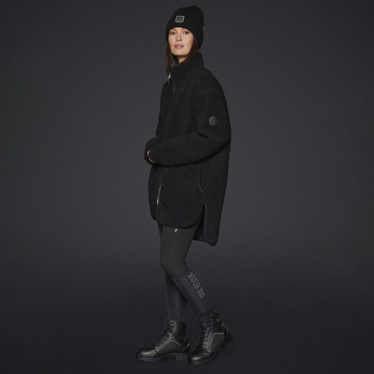 Mountain Horse Felpa con cappuccio e zip Emma Pile Nero