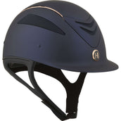 OneK Casco da equitazione Defender Pro Matt Linee Rosegold Navy