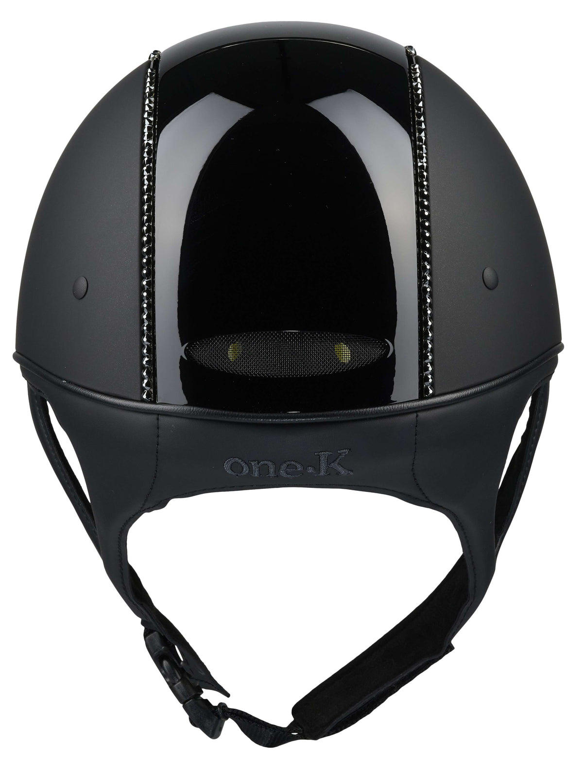OneK Casco da equitazione Mips Defender Matt Glossy Top Nero