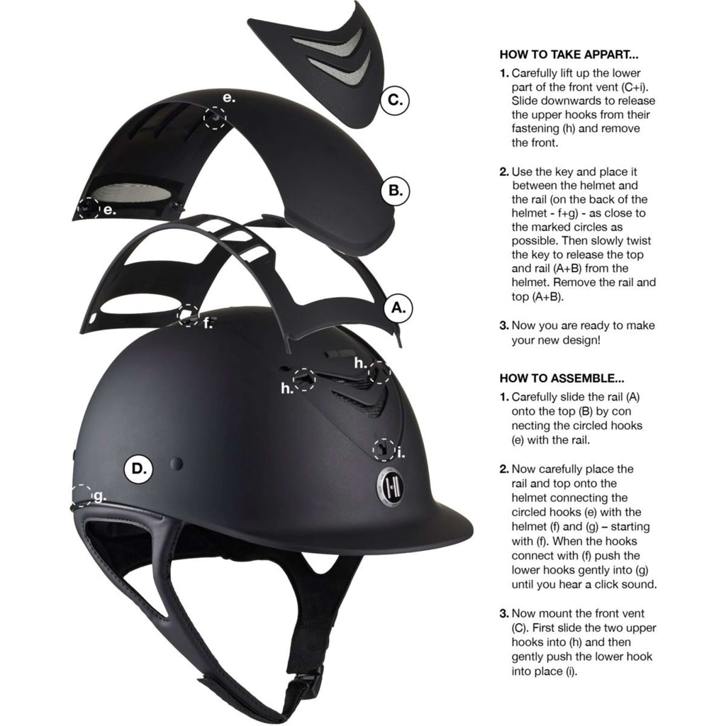 OneK Casco da equitazione Defender Convertible Matt Nero