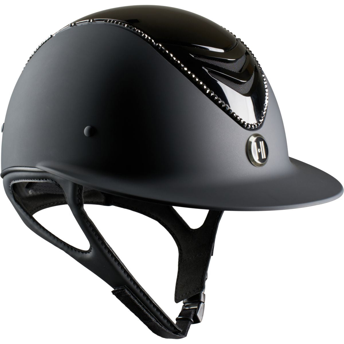 OneK Casco da equitazione Avancé Lux Matt Glossy Top Nero