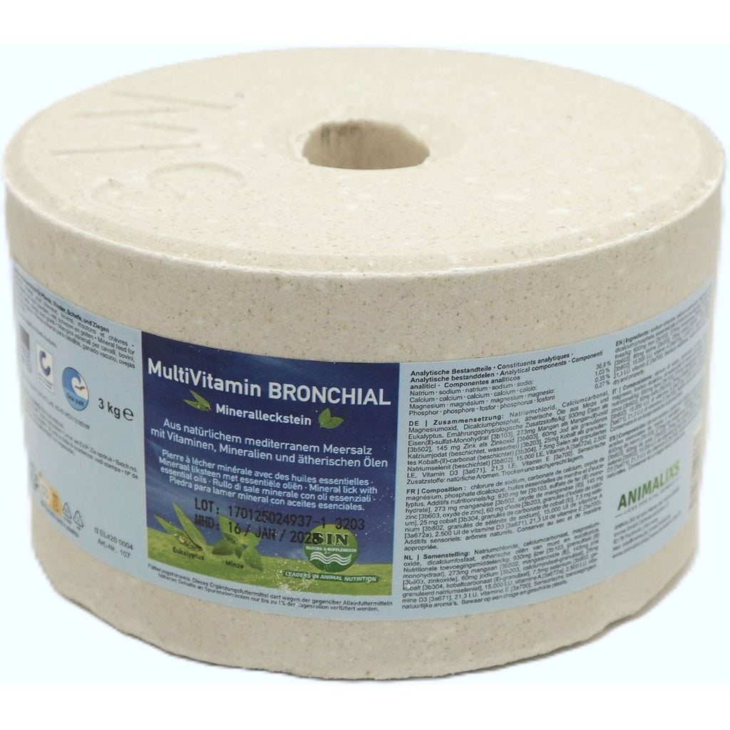 Animalixs Pietra da Leccare Multivitamine-Bronchial Bianco