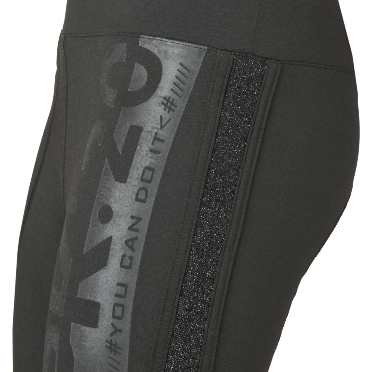 PK International Leggings da Equitazione Luxor Full Grip Onyx
