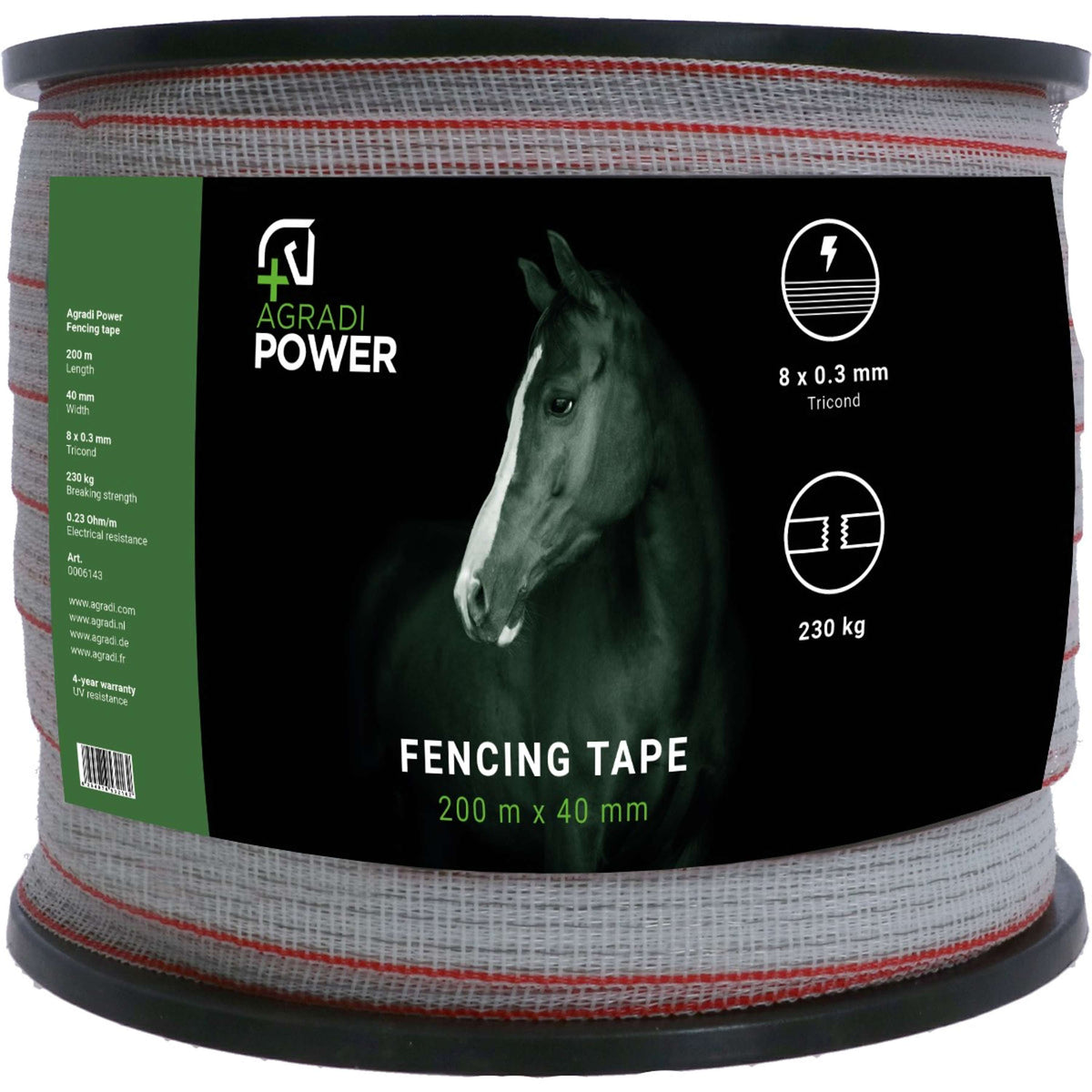 Agradi Power Nastro Topline Bianco/Rosso