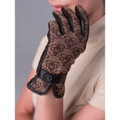 PS of Sweden Guanti da Equitazione Monogram Leather Marrone