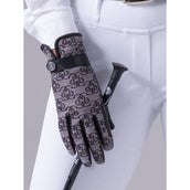 PS of Sweden Guanti da Equitazione Monogram Leather Nero