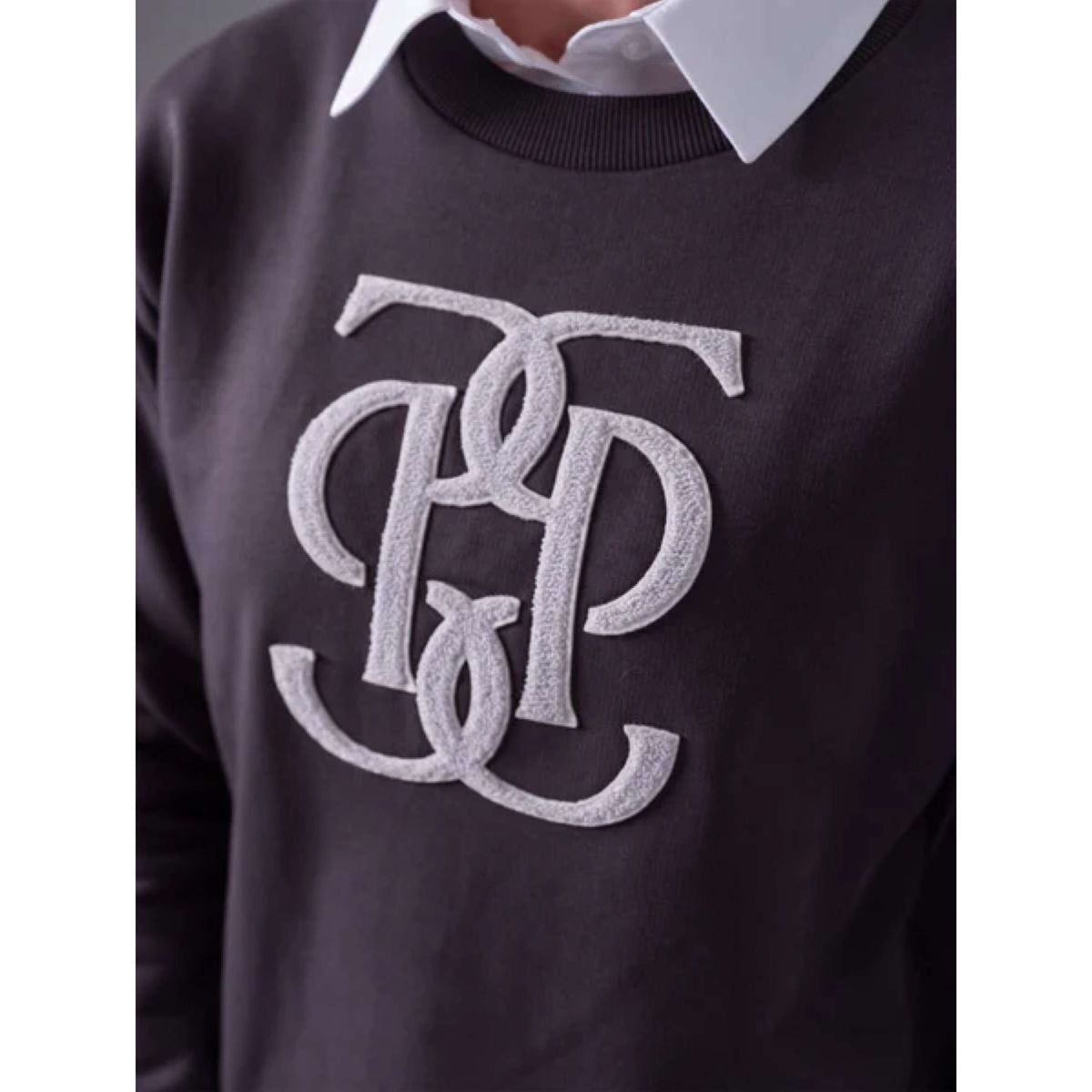 PS of Sweden Felpa Karla Monogram Grigio scuro