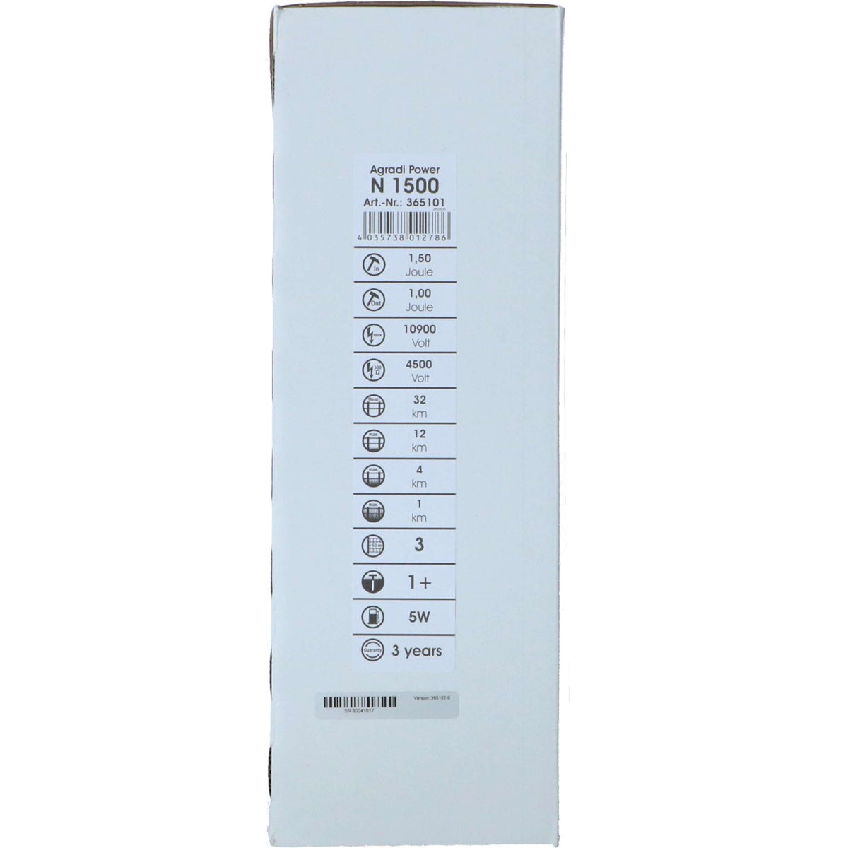 Agradi Power Dispositivo per recinzioni elettriche Agradi Power N1500 1,5 Joule Verde scuro