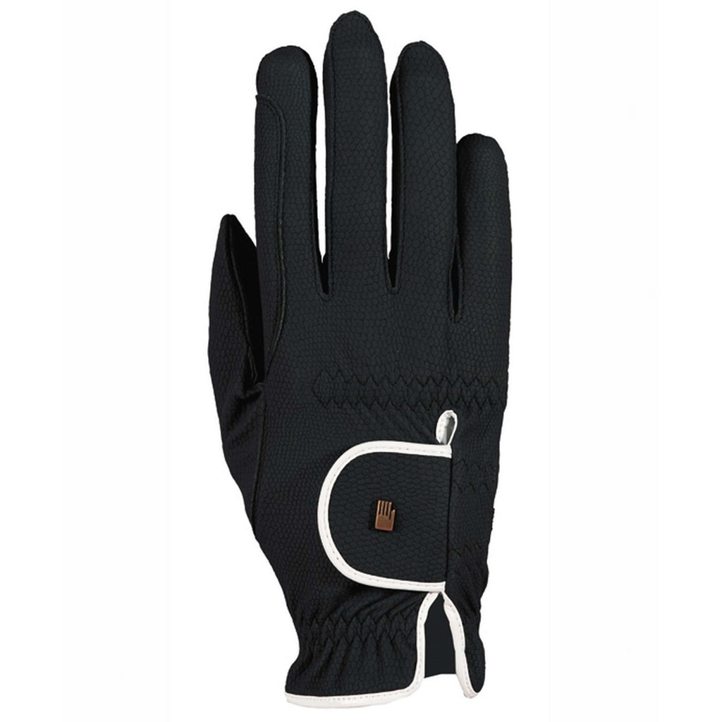 Roeckl Guanti da Equitazione Lona Roeck-Grip Lining Nero/Bianco