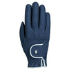 Roeckl Guanti da Equitazione Lona Roeck-Grip Lining Blu marino/Argento