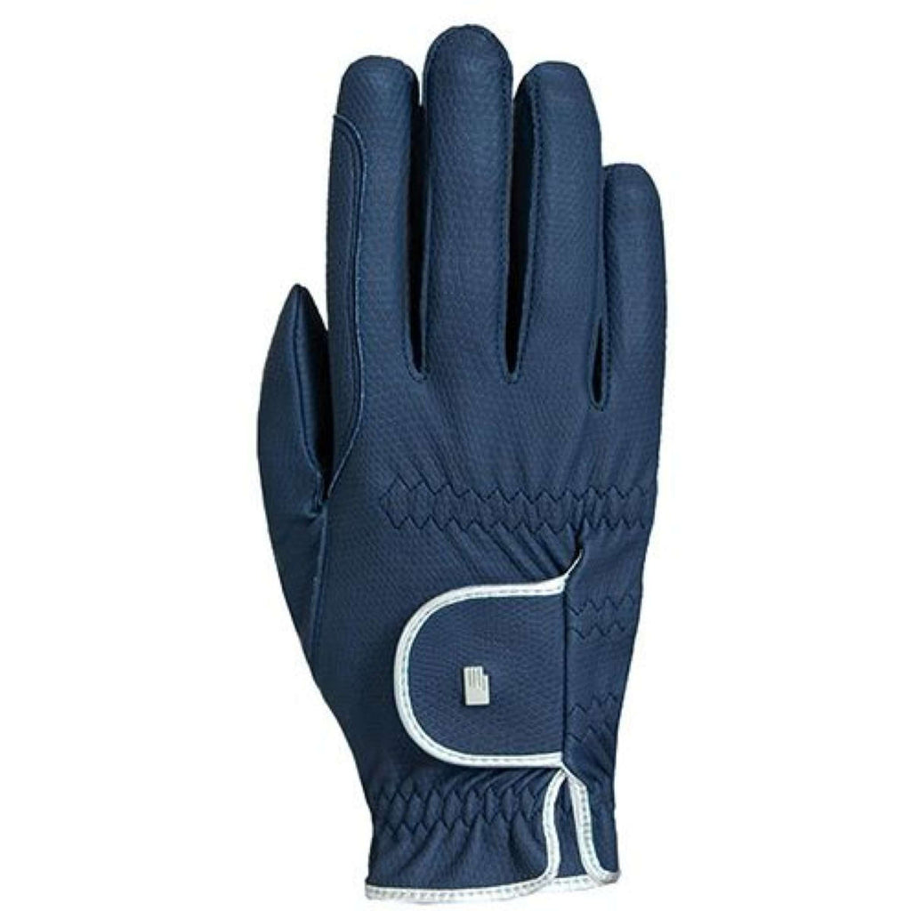 Roeckl Guanti da Equitazione Lona Roeck-Grip Lining Blu marino/Argento
