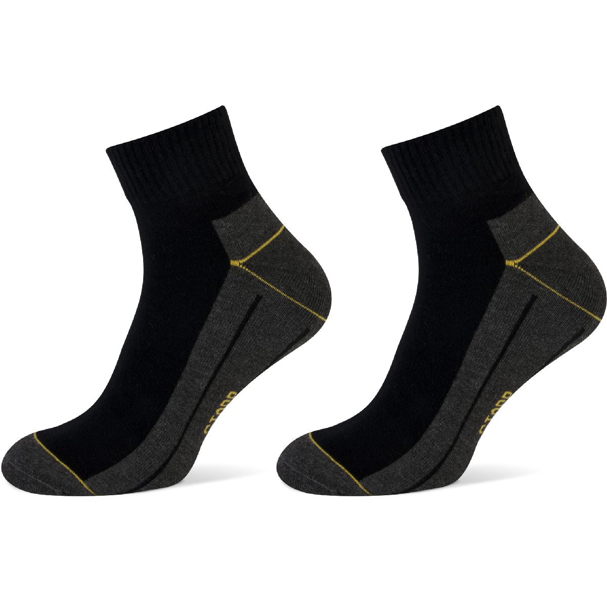 Stapp Yellow Calzini Quarter Nero