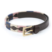Aubrion by Shires Cintura Skinny Polo Blu marino/Rosa/Naturale