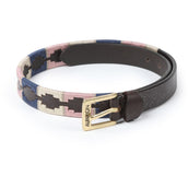 Aubrion by Shires Cintura Skinny Polo Blu marino/Rosa/Naturale