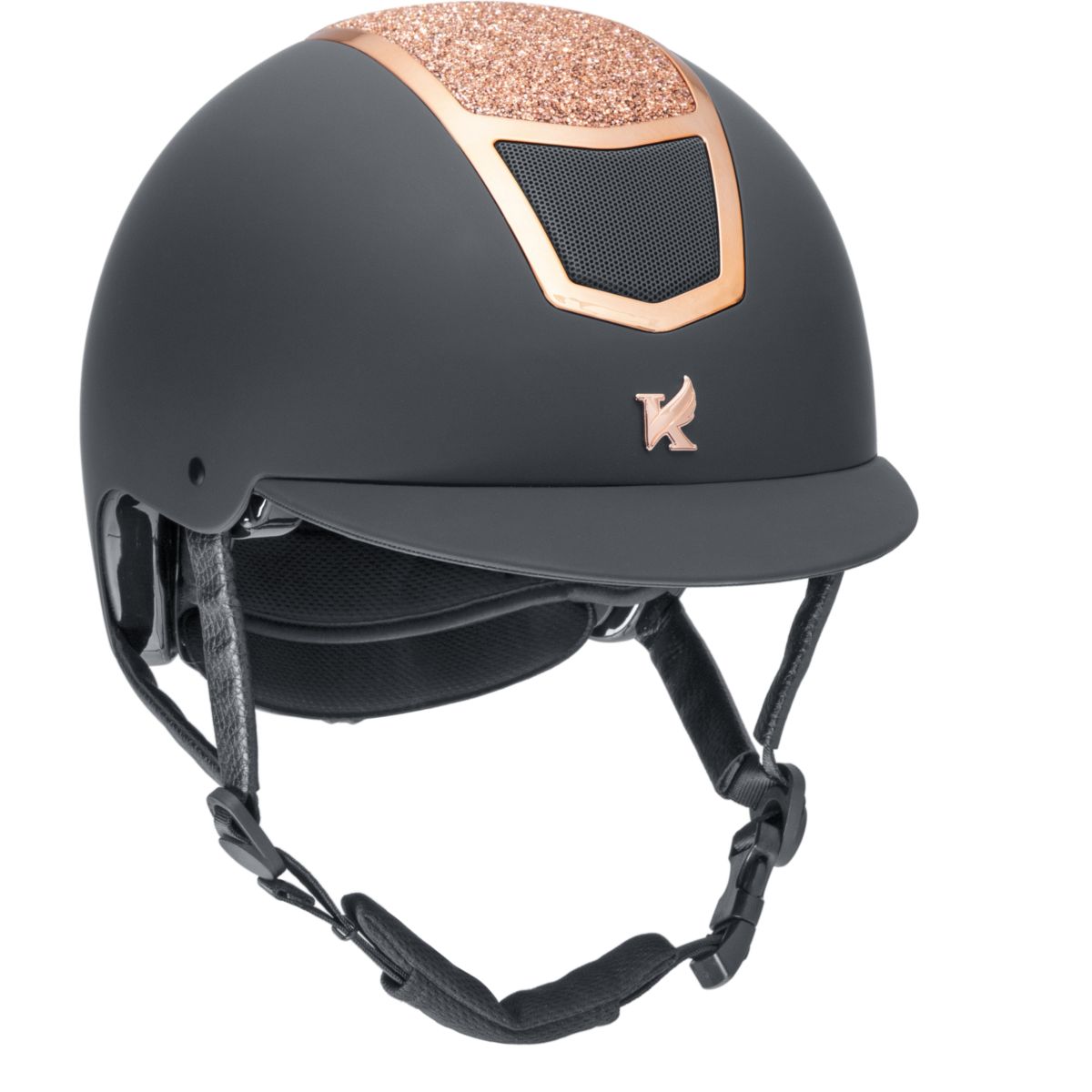 Karben by Shires Casco da equitazione Valentina Nero/Oro rosa