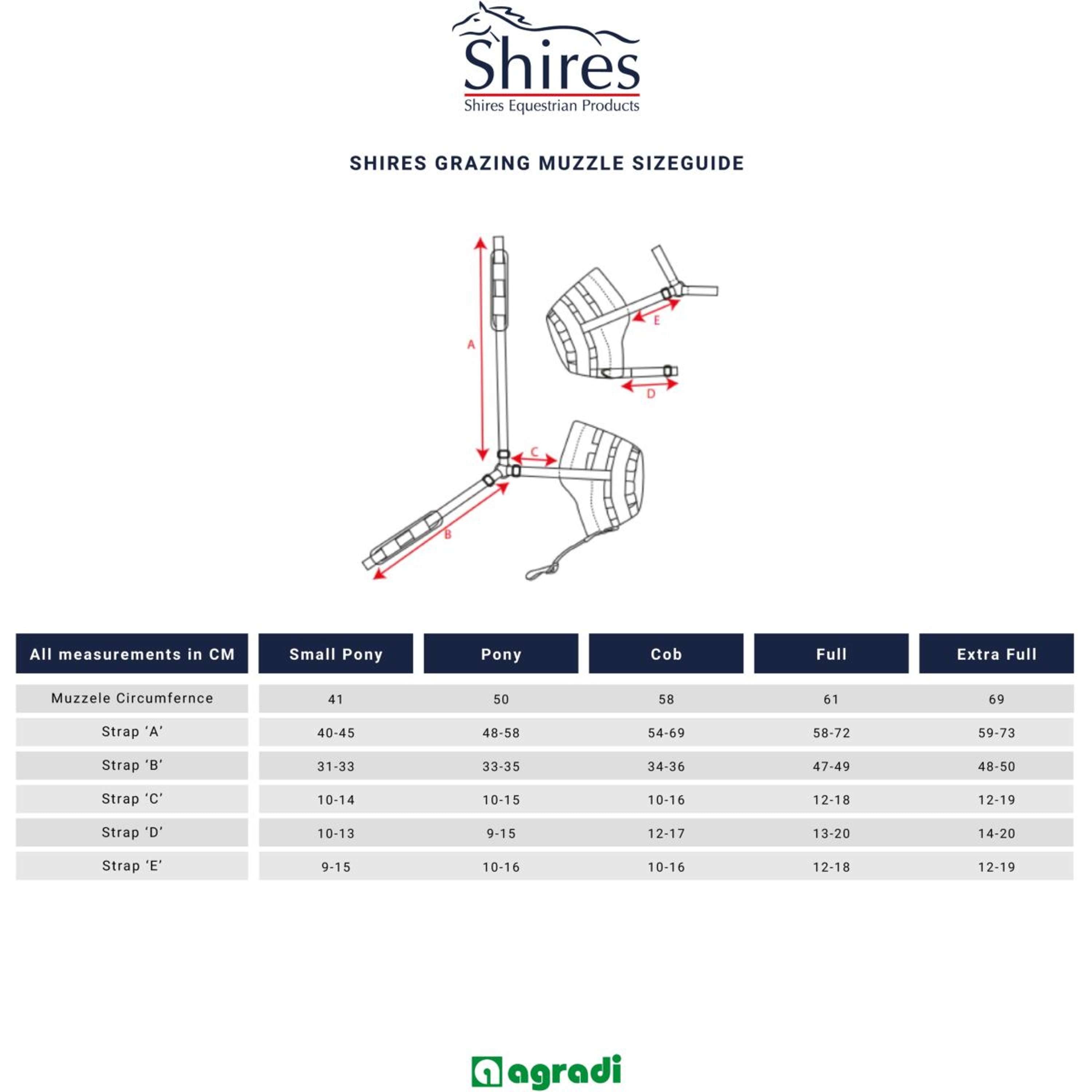 Shires Museruola per Pascolo Comfort Nero