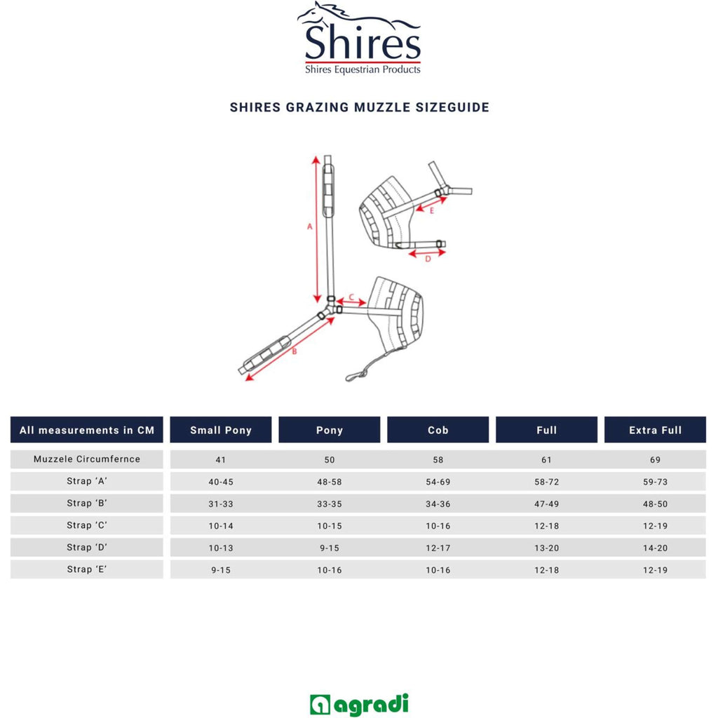 Shires Museruola per Pascolo Comfort Nero