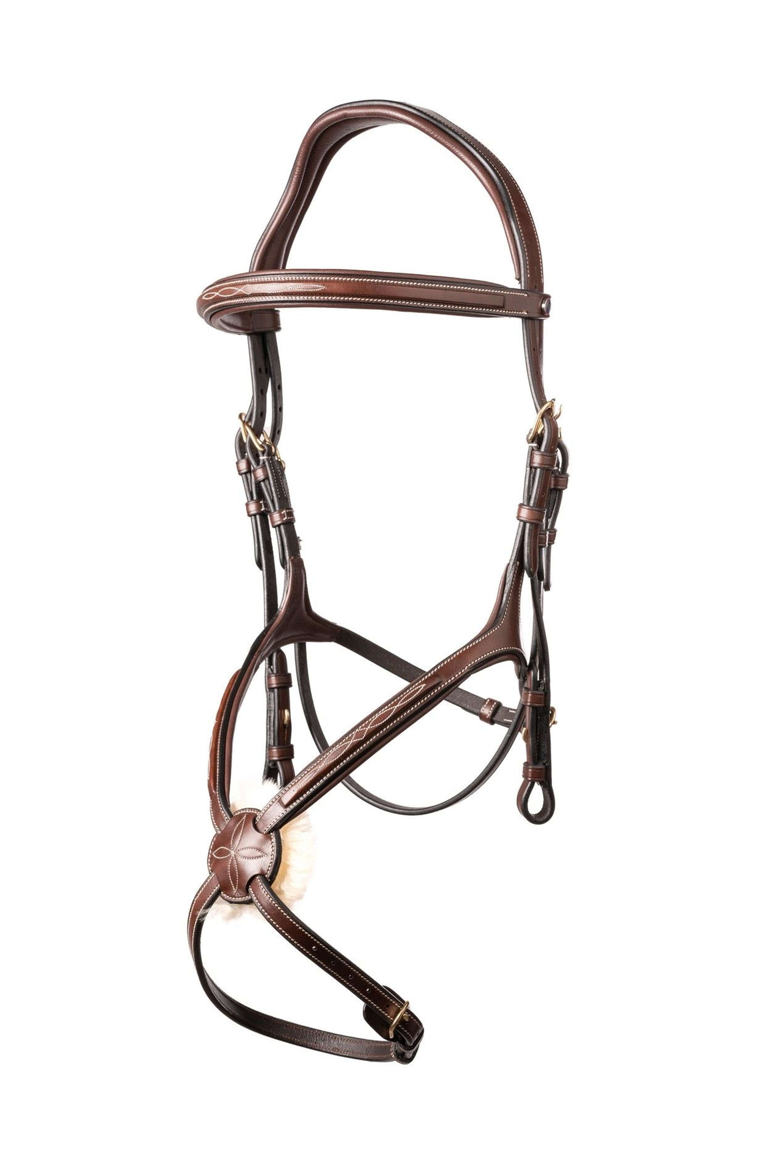 Fidati di Mexican Headstall Oslo Marrone/Oro Fidati di Mexican Headstall Oslo Marrone/Oro