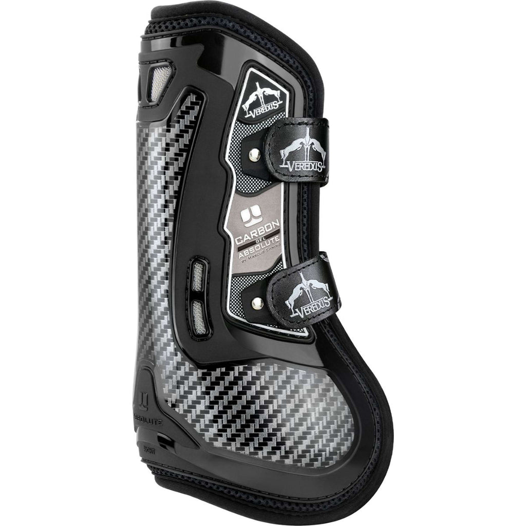 Veredus Stinchiere Carbon Gel Absolute Velcro Straps Front Nero
