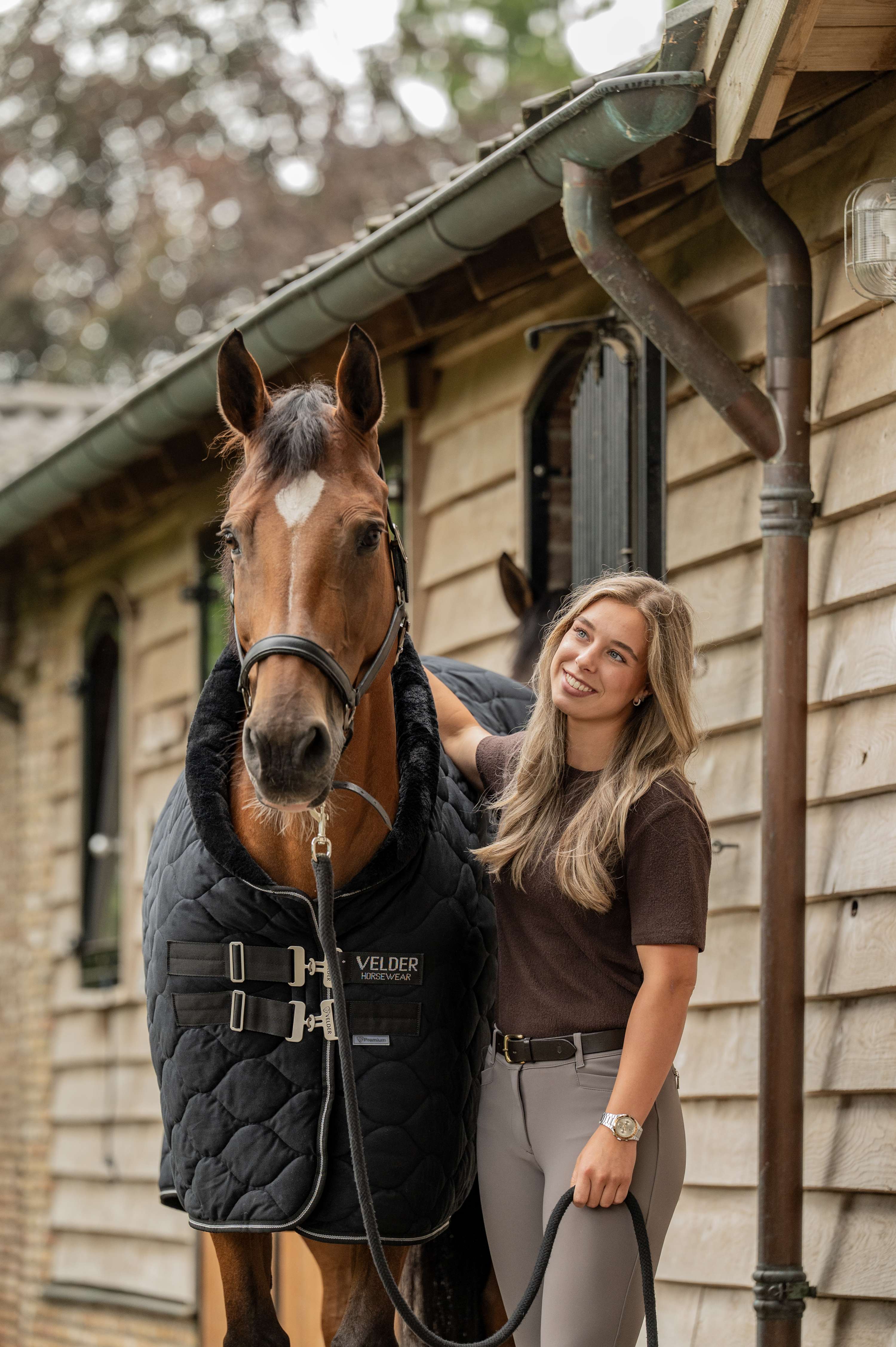 Velder Horsewear Premium Coperta da esposizione Satin Glow Black Night