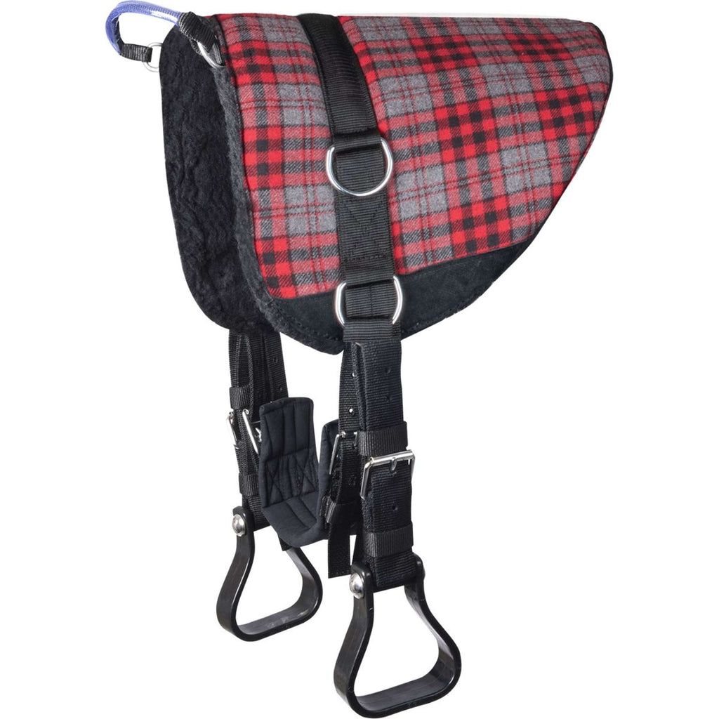 Waldhausen Bareback Pad A scacchi grigio/rosso