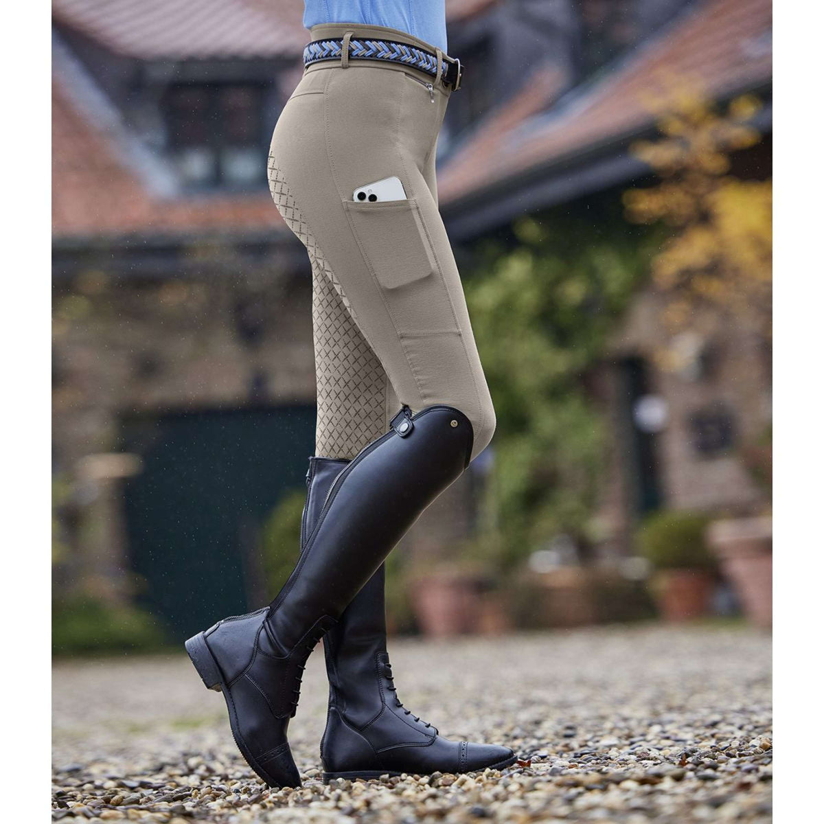 ELT Pantaloni da Equitazione Micro Sport High Waist Beige