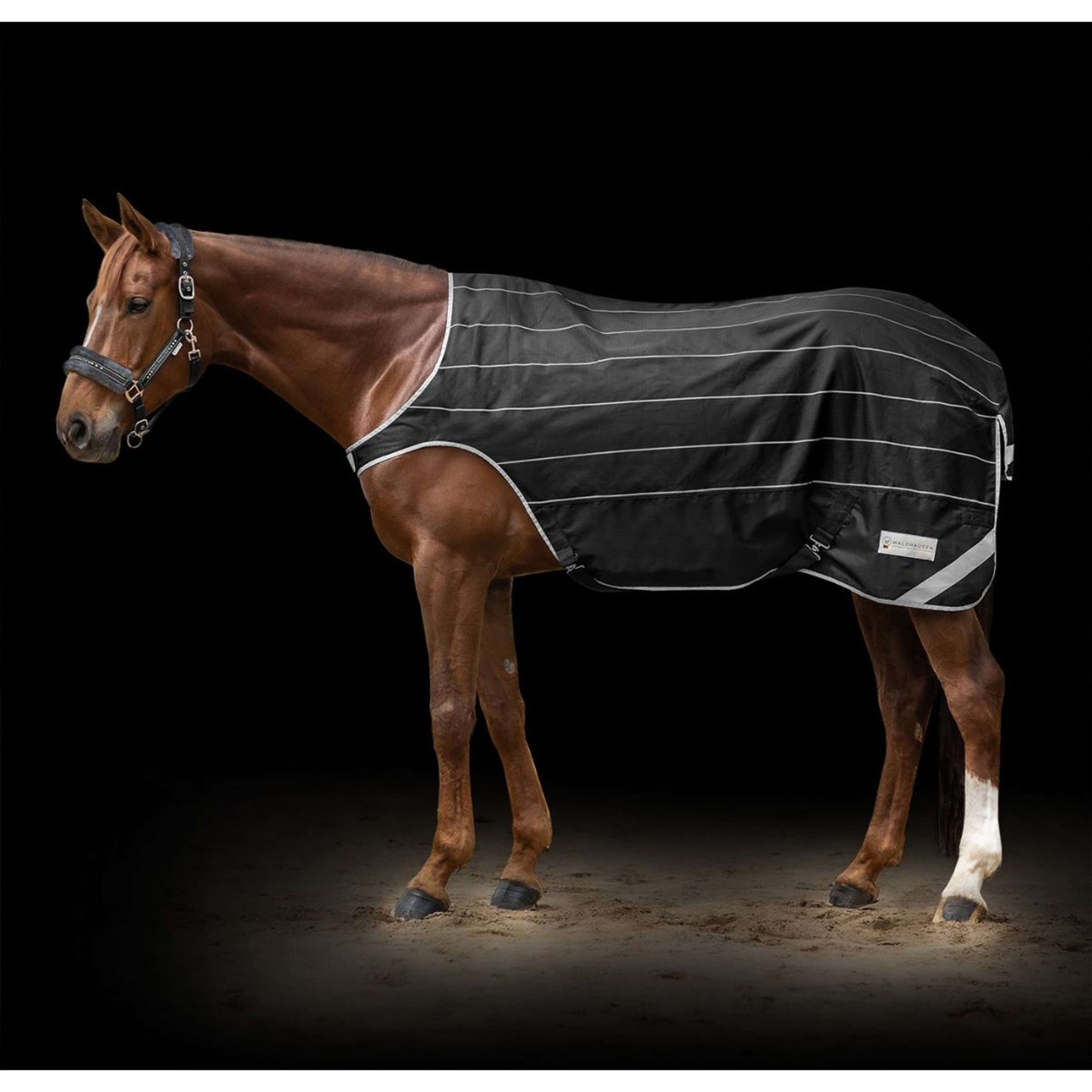 Waldhausen Coperta da giostra Reflex Nero/Grigio Argento