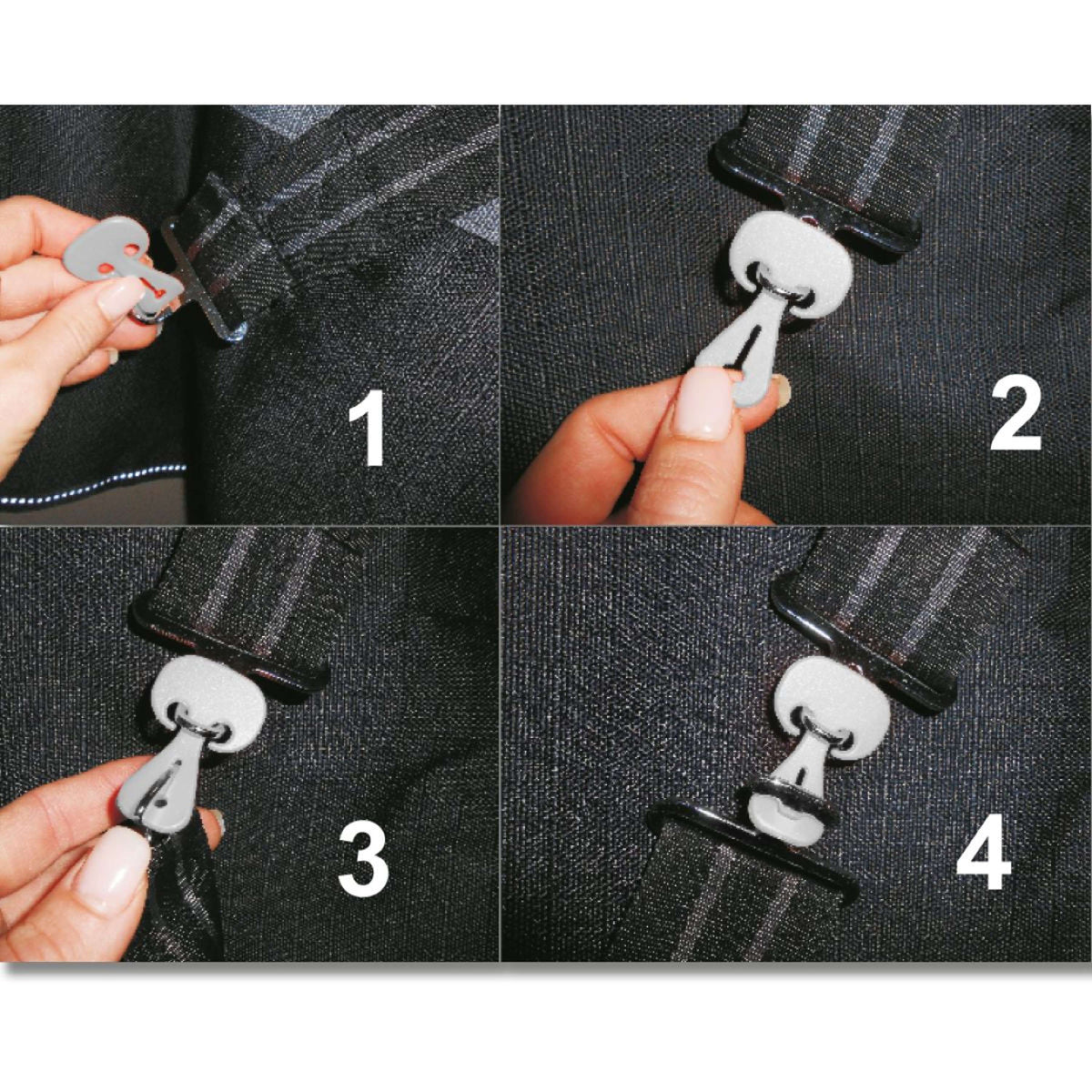 Waldhausen Chiusura di sicurezza Safe-Gum Grigio argento