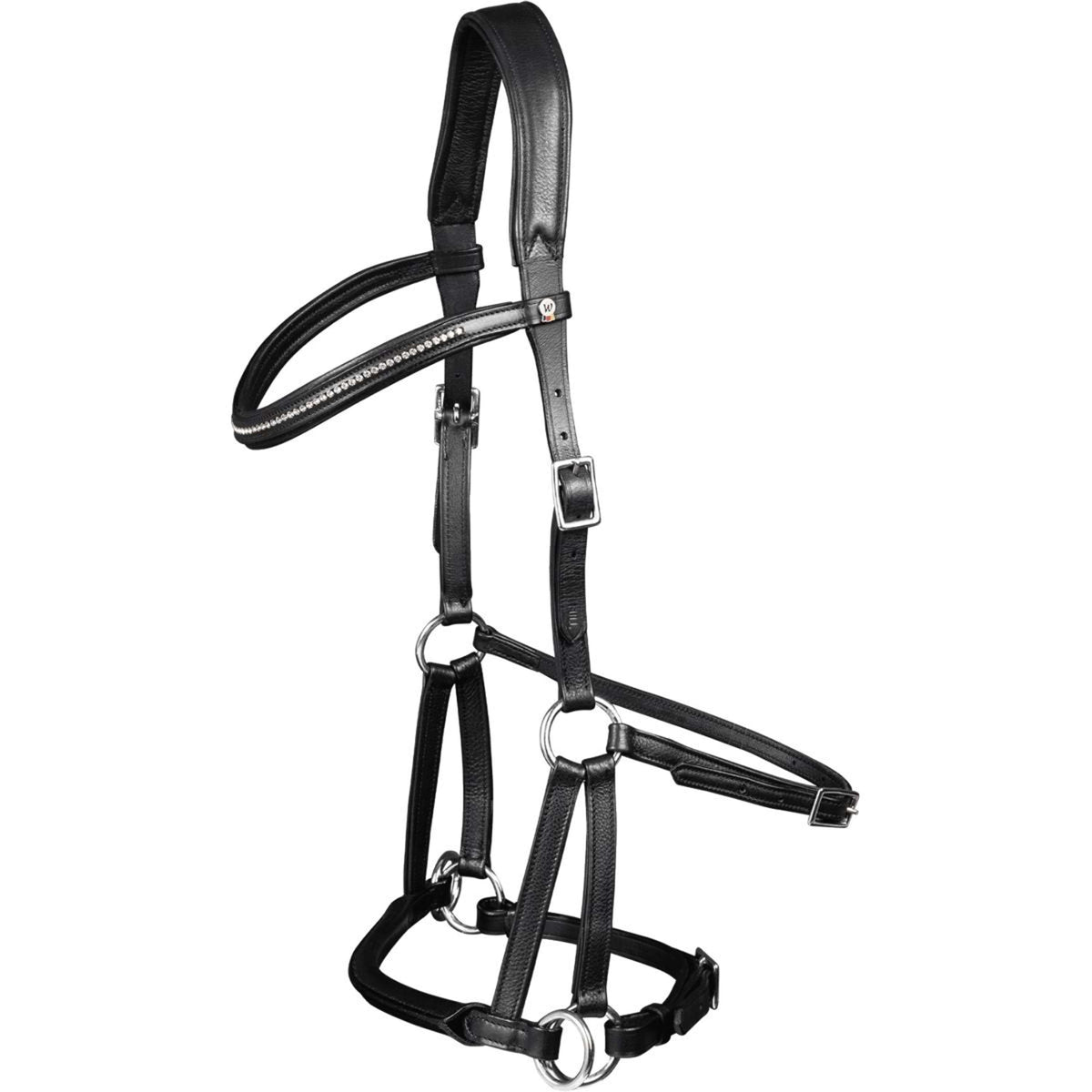 Waldhausen Briglia senza Morso X-Line Supersoft Nuova Nero