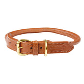 Weatherbeeta Dog Collar Pelle arrotolata Tan