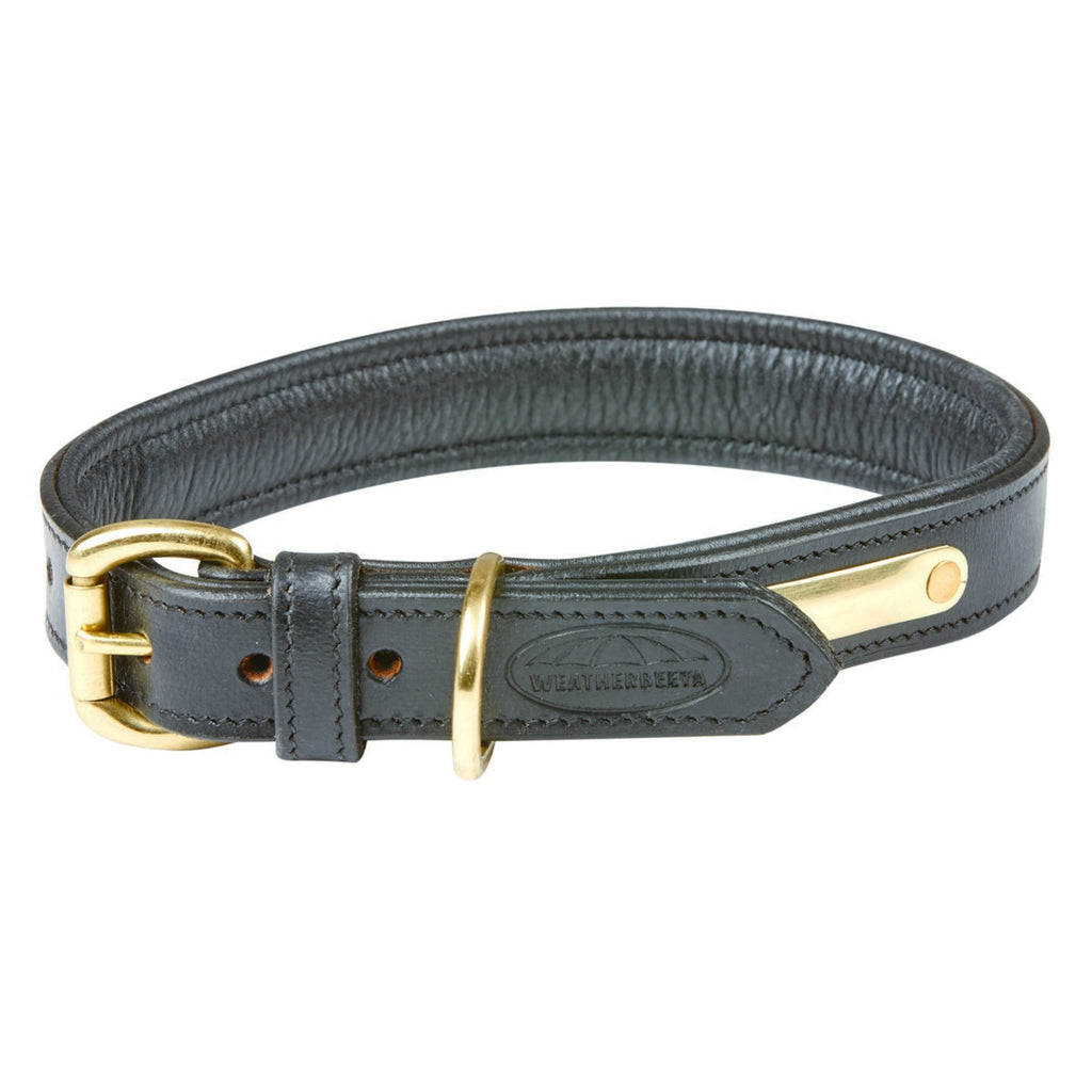 WeatherBeeta Dog Collar Pelle imbottita Nero