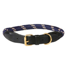 WeatherBeeta Dog Collar Pelle di corda Navy/Brown