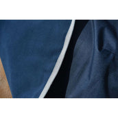 Weatherbeeta Coperta da esercizio Essential Fleece Lined Quarter Blu marino/Argento/Rosso