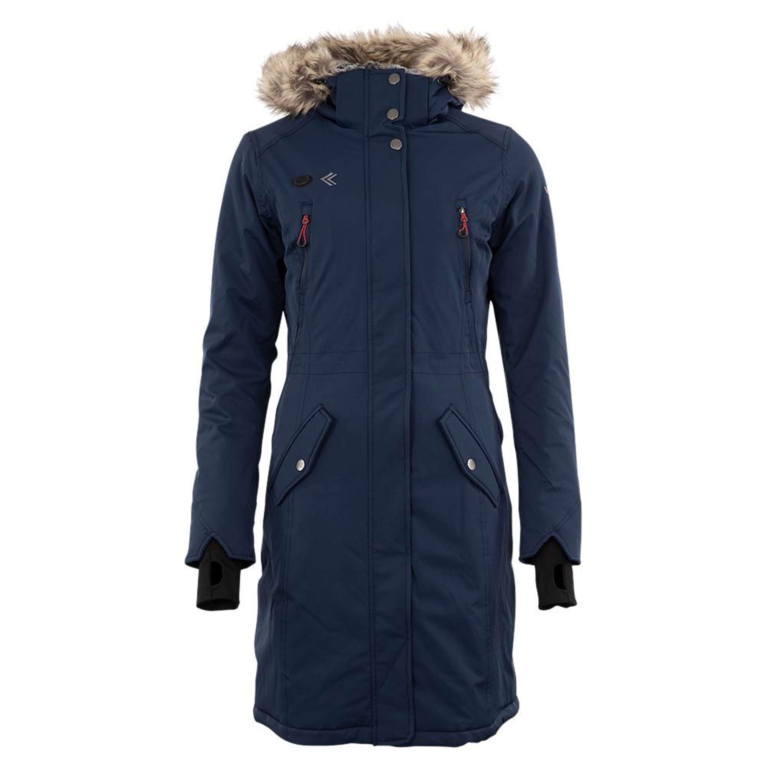 WHIS Cappotto Lungo Coach Elemento Riscaldante Dark Navy