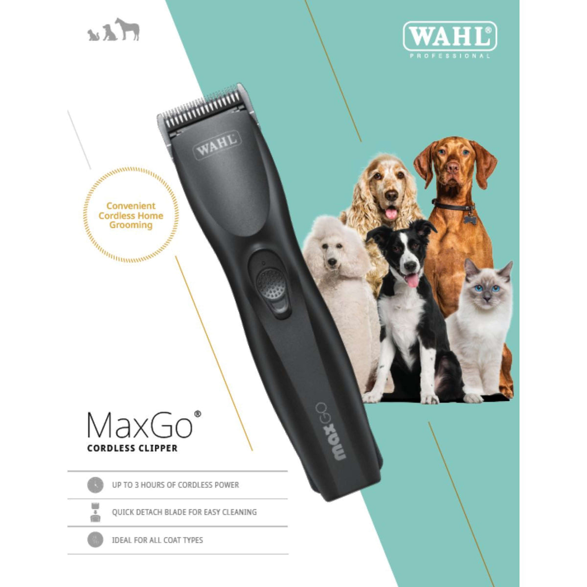Wahl Macchina da Tosatura a Batteria MaxGo Nero