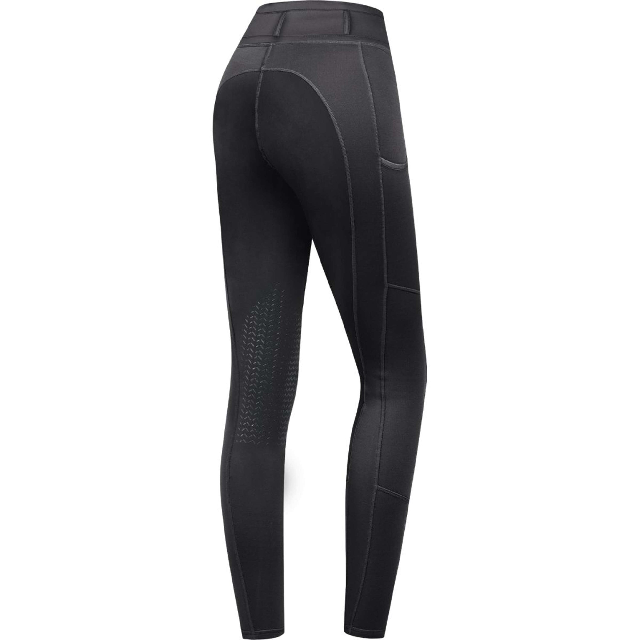 ELT Leggings da Equitazione Ella Knie Grip Nero ELT Leggings da Equitazione Ella Knie Grip Nero