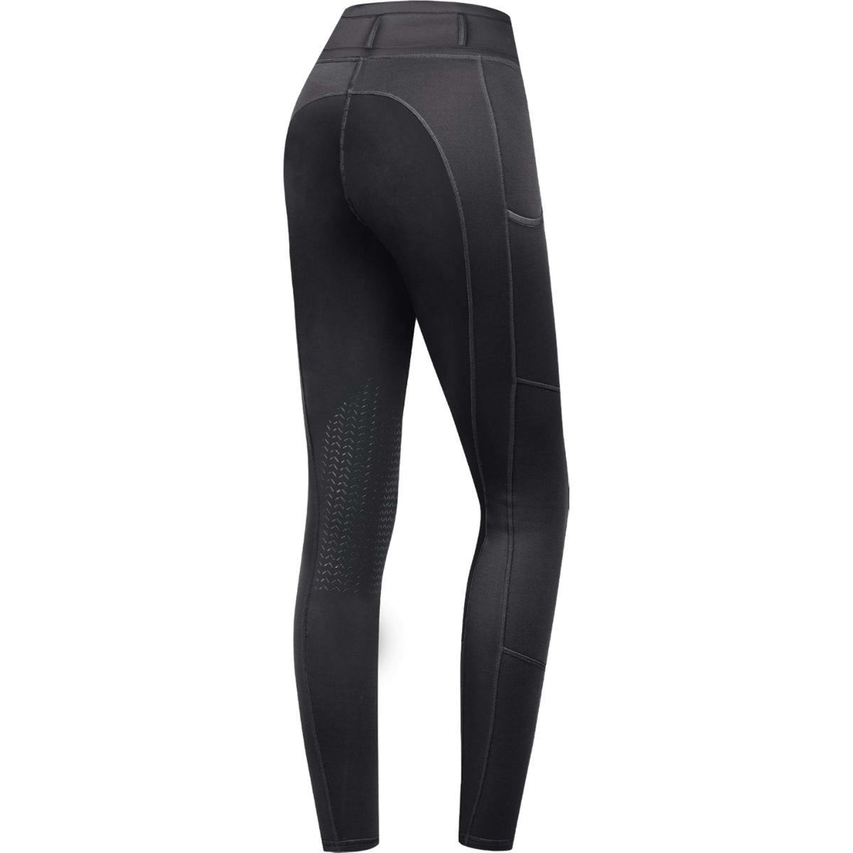 ELT Leggings da Equitazione Ella Knie Grip Nero