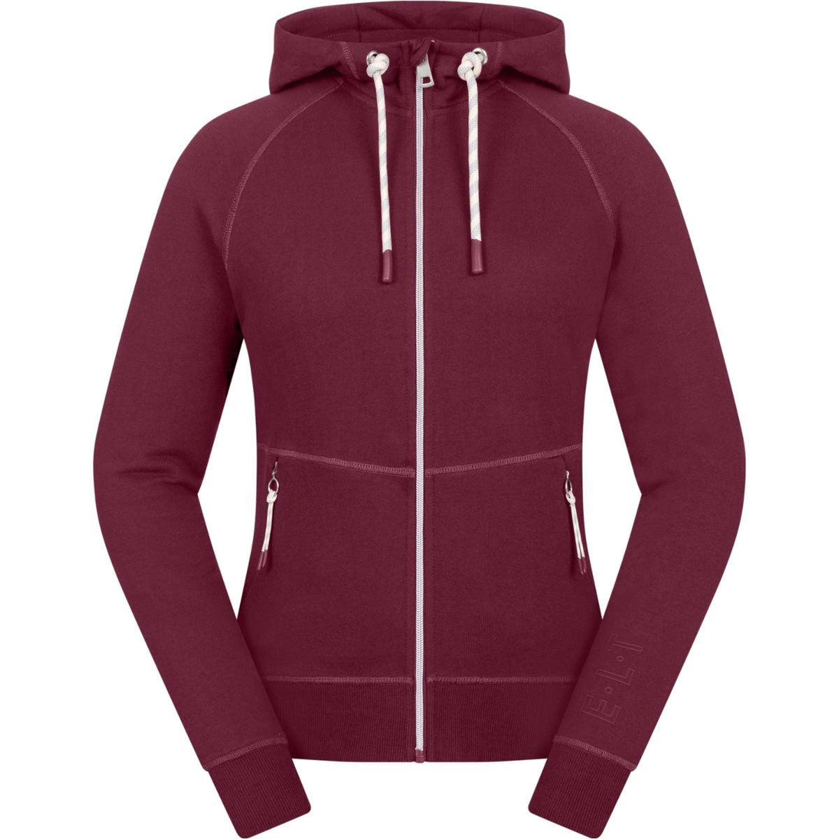 ELT Felpa con cappuccio e zip Pamplona Rosso velluto