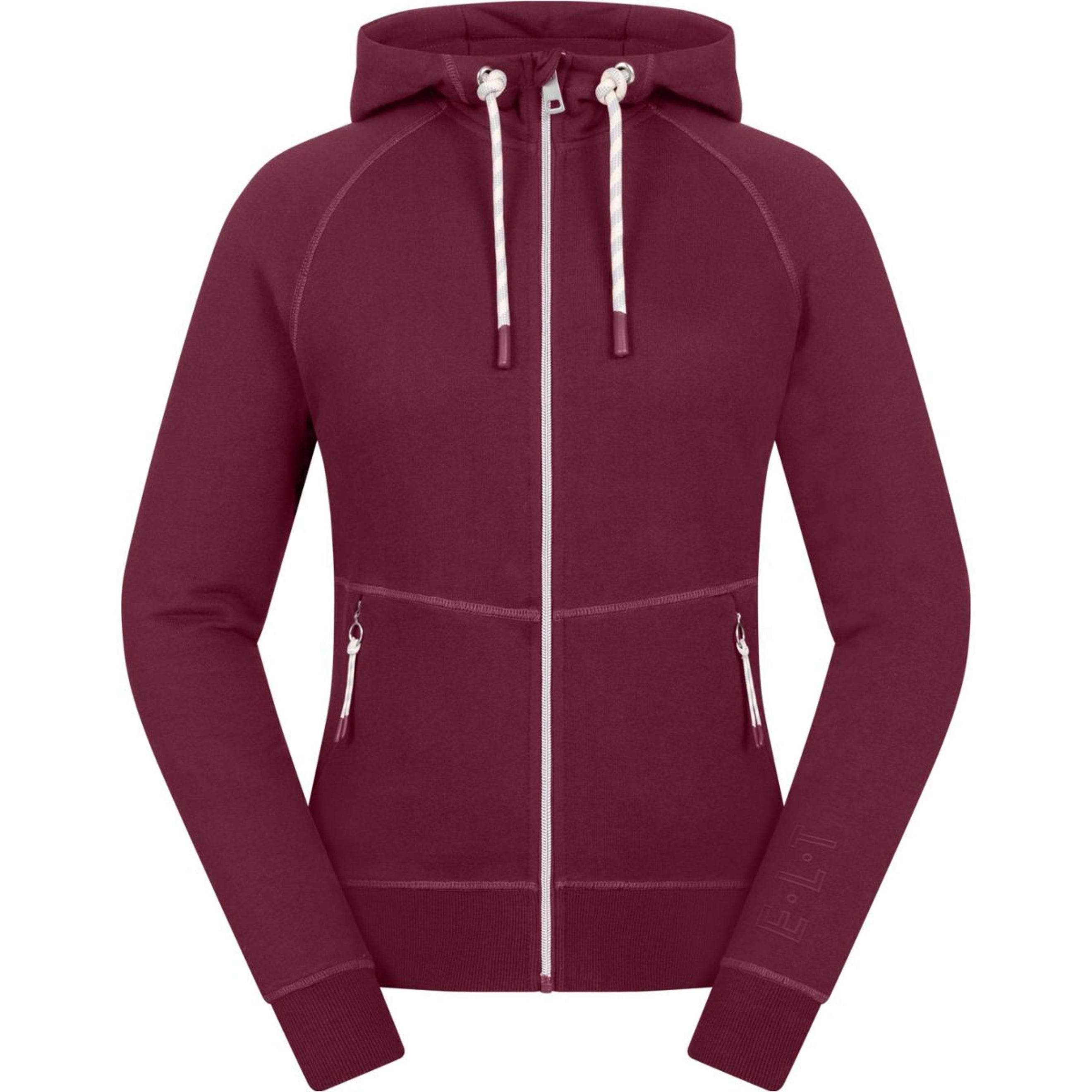ELT Felpa con cappuccio e zip Pamplona Rosso velluto