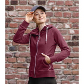 ELT Felpa con cappuccio e zip Pamplona Rosso velluto