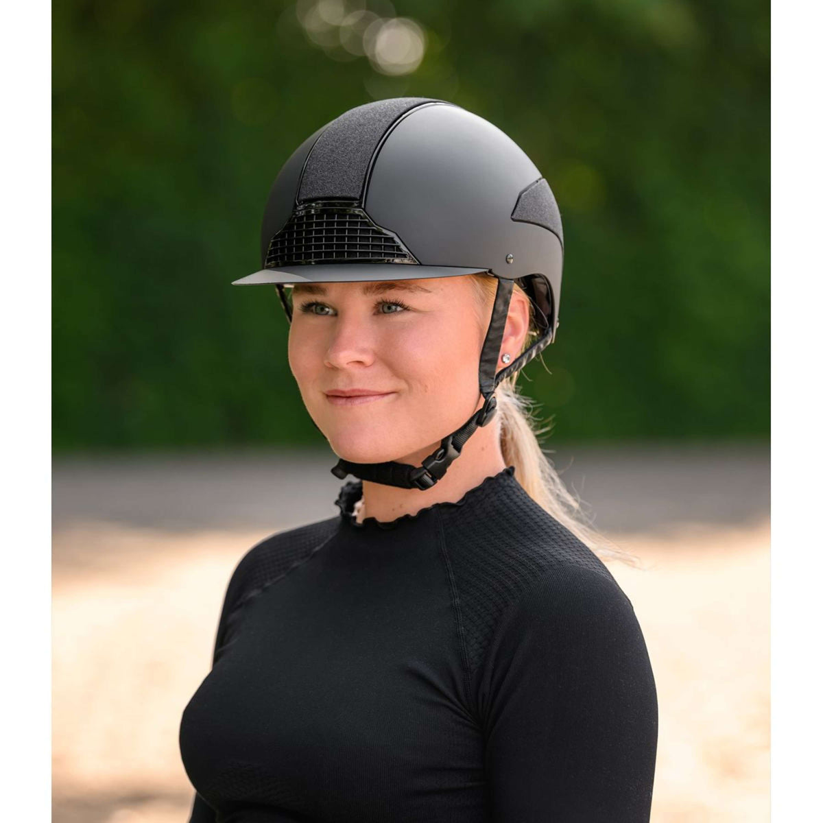 Swing Casco da equitazione H24 Shine Nero opaco