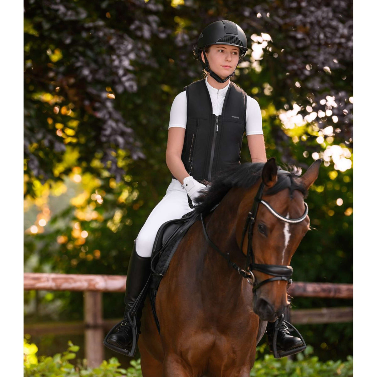 Swing Casco da equitazione H24 Shine Nero opaco