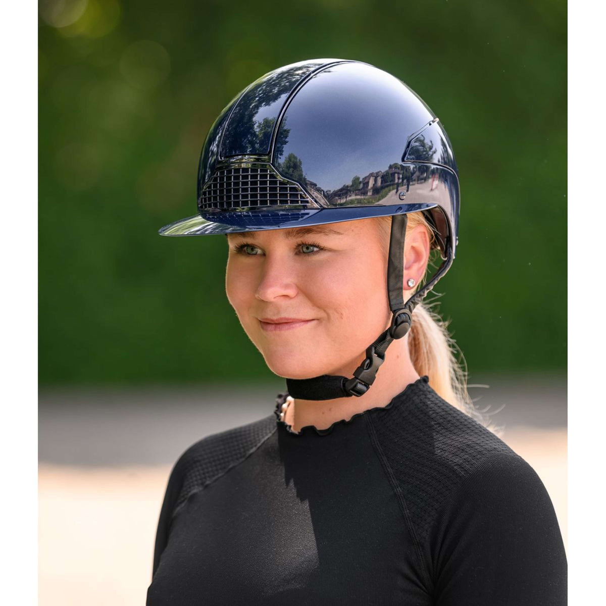 Swing Casco da equitazione H24 Lady Glossy Navy